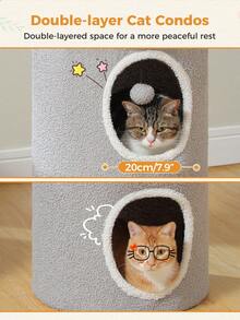 PAWZ Road 40cm/75cm Floral Cat Cave With Washable Cushion, Large Cat House For Indoor Cats, Beds & Furniture For Cats, Brown/Gray - Xám - Xem 4