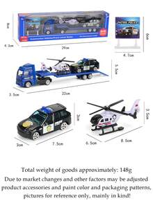 1:64迷你合金塑料拖车玩具车套装，儿童玩具车，工程车模型，男孩女孩礼物，生日礼物。部分配件随机赠送，恕不另行说明。 - 彩色 - 查看 11