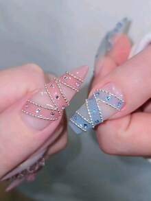 Bộ phụ kiện trang trí móng tay 3D hỗn hợp, hoa hồng và nơ bằng nhựa màu hồng, dây xích bi vàng và đá lấp lánh, dụng cụ làm móng phong cách Y2K, bộ dụng cụ tự làm trang sức móng tay chuyên nghiệp dành cho nữ, phụ kiện trang trí móng tay hoa và dây kim loại thanh lịch. - Hồng - Xem 3