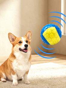 PETSIN 互动式发声橡胶玩具球，适合狗狗，兼具训练和陪伴功能，可缓解无聊，是送给狗狗的完美礼物。耐啃咬，还能磨牙，帮助狗狗放松身心，享受乐趣 | 陪伴狗狗快乐成长 | 适用于大型、中型和小型犬以及猫咪 | 采用优质材料制成 | 无需电池 - 彩色 - 查看 2