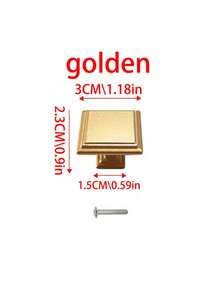 10pcs Simple Drawer Pulls. Suitable For Cabinets, Dressers, Shoe Racks, Wardrobes, Children's Rooms. High-Grade Zinc Alloy Material, Surface Mounted Single Hole Handles, Screws Included. - Multicolor - View 18