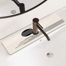 1pc, Sink Faucet Suction Pad, Drainage Pad, Kitchen, Bathroom Sink, Countertop, Drainage Pad, Diatomite Washbasin, And Cuttable Quick-Drying Pad. - Multicolor - View 3