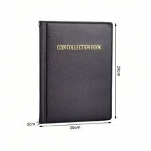 Supernic Large Capacity Coin Storage Organizer, 420 Coin Booklet PVC Box, World Coin Collection Booklet, Durable Storage Supplies For Collectors - Black - View 3