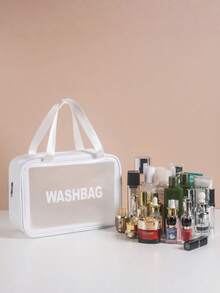 1pc Makeup Bag, Large Capacity Travel Toiletry Bag, High-Quality PU Leather Storage Pouch - View 7