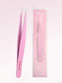 Herramienta de depilación de acero inoxidable de alta calidad SHILING, pinzas puntiagudas rosas para dar forma a las cejas - Ver 4