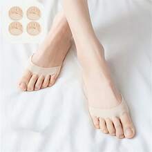 1/2/6/10pcs Wearable Forefoot Pads, Thickened Polyester Breathable Insoles, Reduce Forefoot Pressure, Suitable For Various Shoes, Anti-Slip Insoles - Wearable - View 10