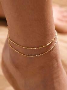 Bohemian Style Women's Double-Layer Anklet - Unique, Niche, Luxury Layered Anklet - Anklets - View 2