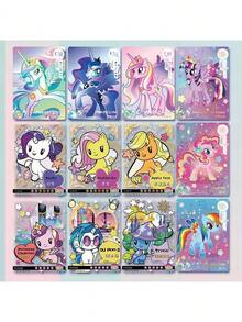 Hasbro MY LITTLE PONY 我的小马驹月亮公主系列收藏卡套装。适合房间墙面装饰和桌面摆放。每包内含随机发放的以月亮公主和星空为主题的艺术卡片。 - 彩色 - 查看 4