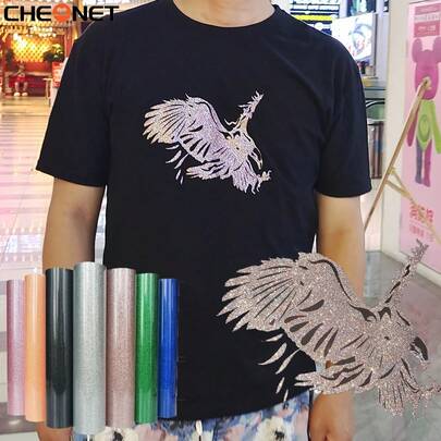 1 יחידות סרט ויניל נצנצים להעברת חום בגודל 25x30 ס"מ/10X12 אינץ' לעיצוב עשה זאת בעצמך