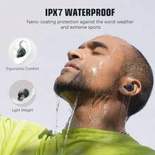 Bluetooth Earbuds Wireless 200Hrs Playback, IPX7 Waterproof, Noise Canceling LED Power Display Earphones With 1400mAh Charging Case, In-Ear Headphones With Mic For Phone Smart TV Computer Android IOS - View 9