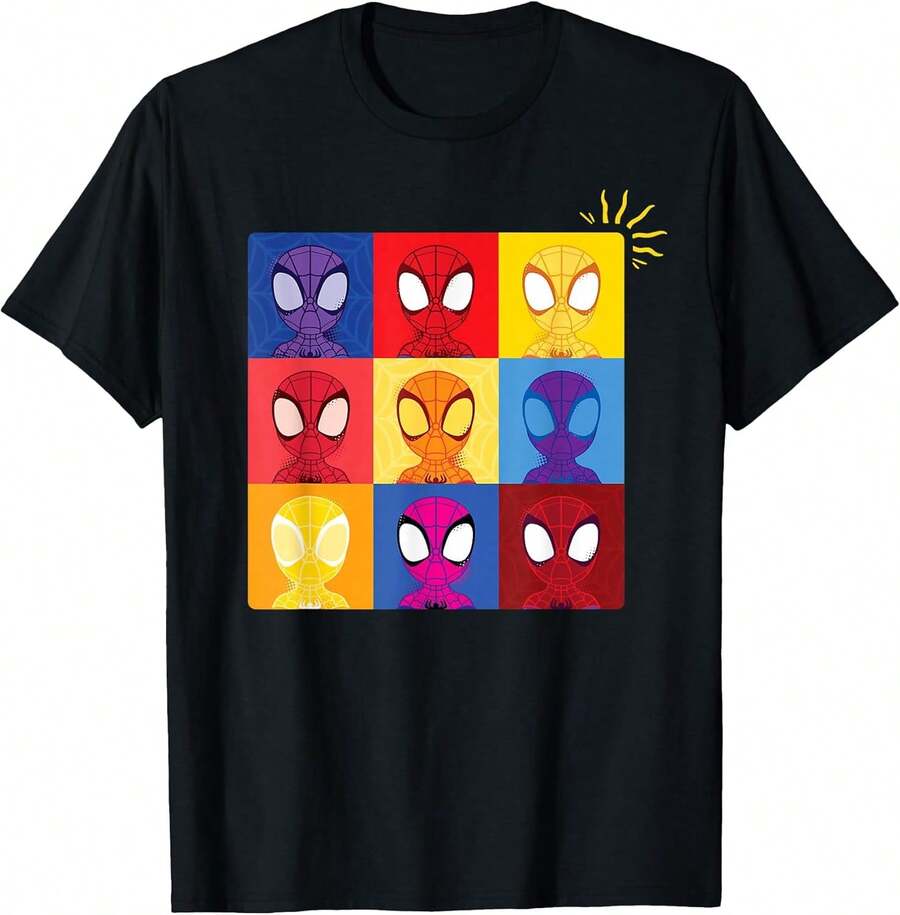 SPIDER-MANS Sense T-Shirt Summer Tops,Summer Holiday Outfits,Girls Clothes,Boys Clothes,Gym T Shirt,Tops For Women,Men Clothes,Clothes For Girls,Funny T Shirts,Graphic Tee,Girls Holiday,Summer Clothes - màu đen - Xem 1