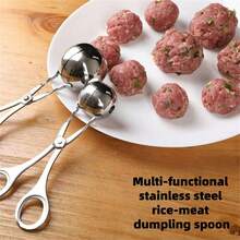 1 Pc Multifunctional Stainless Steel Meatball Scoop - Fish Ball Maker & Ice Cream Baller, Non-Stick Kitchen Tool For Meatball Press & Rice Ball Mold - Upgraded Version In Multiple Colors - View 2