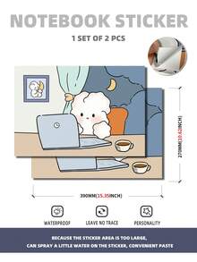 2 miếng dán trang trí laptop, phù hợp với máy tính xách tay 15.6-16 inch của HP, Apple, Compaq, Hongji, họa tiết in tùy chỉnh, chống trầy xước, không để lại cặn. - Xem 7