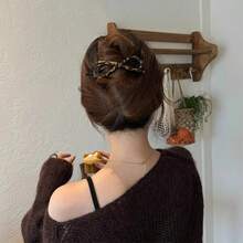 Elegant Leopard Print Bow Hair Clip, Delicate Texture, Suitable For Half-Up Hairstyles And Buns, Formal Hairstyles, Exquisite Design, Fashionable Craftsmanship, Hair Clamp, Elegant Women - Multicolor - View 14