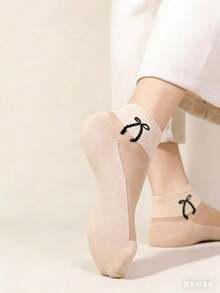 5 Pairs Women's Thin Casual Boat Socks, Summer Low-Cut Non-Slip Breathable Invisible Socks - Multicolor - View 3