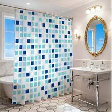 1件禅意石纹浴帘，简约水疗风格，以堆叠的石头和草倒映在平静的水中，营造日式禅意花园般的浴室装饰效果。防水面料浴帘，打造自然健康浴室氛围。 - E - 查看 4