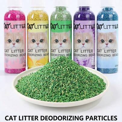 PETSIN Một chai khử mùi cát vệ sinh cho mèo 250ml, khử mùi hôi và mùi nước tiểu ngay lập tức, khử mùi 99,9%, khử mùi cho thú cưng, thích hợp cho mèo., nước hoa xịt phòng cho thú cưng, cũng có thể sử dụng cho các loài động vật nhỏ khác