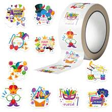 500张普珥节主题贴纸 - 普珥节卷装贴纸，美观实用，可用于剪贴簿、日记本、笔记本电脑、保险杠、滑板、水瓶、电脑、手机、贺卡、相册、家具等装饰。 - 查看 5