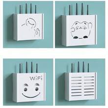Caja de almacenamiento para router WiFi inalámbrico, caja de almacenamiento de gran capacidad y multicapa, caja para cables de router montada en la pared, organizador con soporte para teléfono, soporte de escritorio para teléfono - Multicolor - Ver 7