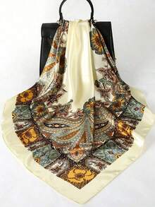 1pc Minimalist Printed Satin Scarf, New Spring Fashion Accessory Scarf, Suitable For Women, Can Be Used As A Waistband, Bag Decoration, Ribbon, Headband Or Scarf, An Ideal Choice To Enhance Your Overall Look - Nhiều màu - Xem 4