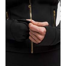 Lululemon Define Cropped Jacket Nulu LW3HWES - Black/Gold/Gold - View 3