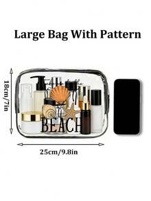 Túi đi biển chống thấm nước bằng PVC in chữ "Take Me To The Beach" với họa tiết vỏ sò và sao biển, túi đựng mỹ phẩm PVC, túi đựng đồ du lịch PVC có khóa kéo - Túi đựng đồ trang điểm và đồ dùng vệ sinh cá nhân nhẹ, chống phai màu, phù hợp cho cả nam và nữ, hộp đựng mỹ phẩm xách tay được TSA chấp thuận, thiết kế dễ lau chùi, lý tưởng cho các bà mẹ, giáo viên, bạn bè, y tá, túi đựng đồ dùng vệ sinh cá nhân cần thiết cho trường học và kỳ nghỉ, quà tặng Ngày của Mẹ, vật dụng cần thiết cho mùa hè. - Nhiều màu - Xem 11