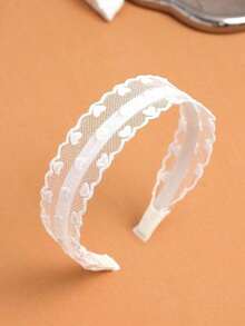 1pc Women Flower Embroidered Headband Elegant Piranha Flower Valentine's Day,Hairband,Hair Hoop,Hairband,Hair Hoop Headbands Hair Accessories Head Accessories - 白色 5 - 查看 2