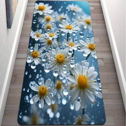 1件装植物图案地毯，奢华风格，装饰地毯，卧室装饰，小地毯，地毯，家居装饰，客厅地毯，小型客厅地毯，卧室地毯，客厅家居装饰，户外地毯，可水洗地毯