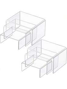 1/2, 3/4/5/6 buah Stand Pajangan Akrilik Transparan, Stand Pajangan Koleksi, Stand Tanaman Akrilik, Stand Pajangan Akrilik Transparan Cocok Untuk Perhiasan, Toko, Dekorasi Rumah - Clear - View 11