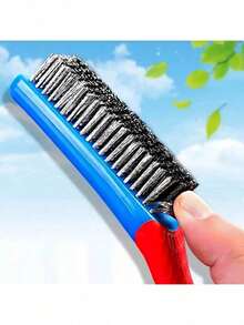 Heavy Duty Stainless Steel Wire Brush With Non-Slip Plastic Handle Industrial Rust Paint Welding Slag Remover Durable Ergonomic Welding Tool Accessories Metallic Finish253 - Multicolor - View 1