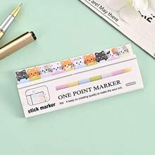 1 Set, 150 Sheets/Pack Cute Cat Theme Sticky Notes - Suitable For Bookmarks And Note Taking, Essential Office Supplies - Multicolor - View 6
