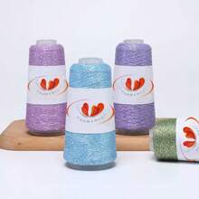 New Sequined Metallic Yarn Knitting Crochet Hand-Woven Wire Multicolor DIY Handmade Gift Wrapping Rope Sewing Accessories - A - View 2