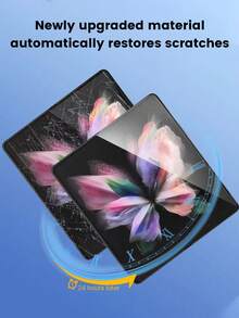 [2+2 Set] 2pcs High-Definition Full Coverage Front Film + 2pcs Inner Screen Protector, Compatible With Galaxy Z Fold7/Z Fold6/Z Fold 5 Foldable Phones, Anti-Fingerprint, Anti-Scratch, Waterproof, Tempered Glass, Shock-Proof, Anti-Drop - Clear - View 9