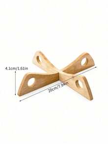 Bộ 2/1 đế lót nồi bằng tre chịu nhiệt – Giá đỡ nồi hình chữ thập, thích hợp cho chảo, nồi và đĩa. - Xem 2