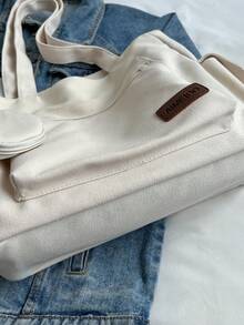 2pcs/Set Multi-Pocket Design Mother-Child Tote Bag - Beige - View 4