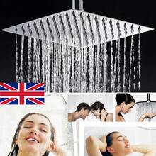 8"Shower Head Stainless Steel Rainfall Overhead Large Bathroom Square - A - View 8