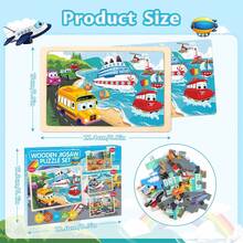 1 Set Wooden Puzzle Unicorn Mermaid/Truck Suitable For Children, Suitable For Family Outdoor Activities, Family Entertainment, Birthday Gift, Christmas Gift, Thanksgiving Gift For Children - Shape - View 6