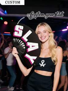 Personalized Bamboo Handheld Folding Fan With Photo Print, Decorative Gift For Weddings, Balls, Parties And Cosplay - Multicolor - View 2