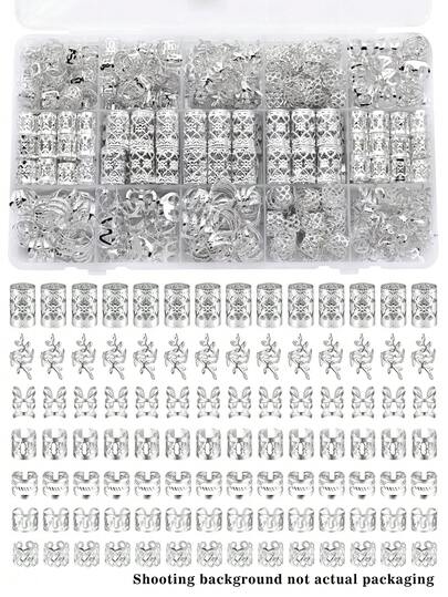 70PCS Hair Jewelry For Braids Gold Hair Cuffs Multi Style Rings Adjustable Hair Beads For Braid Loc Dreadlock Accessories For Women And Girls