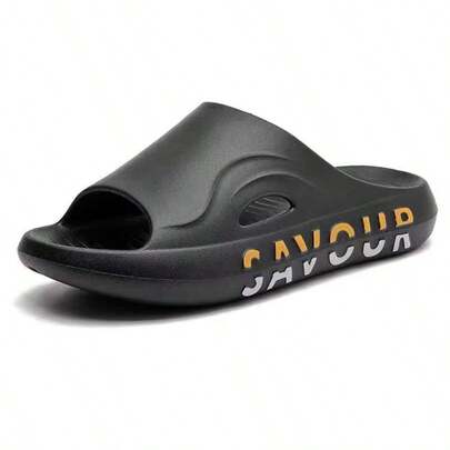 Men's Extra Wide Fit Summer Bathroom Slippers, Breathable Quick-Dry Indoor Casual Sandals