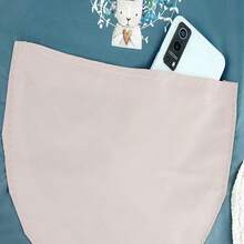 1pc Creative Cartoon Rabbit Design Apron, Minimalist Fashion Kitchen Waist Apron With Halter, Convenient To Wear And Wipe Hands - Multicolor - View 5