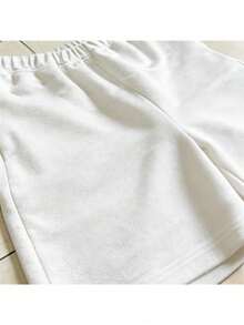 Conjunto masculino casual outdoor de dos piezas con estampado gráfico vintage de letras y naturaleza algodón ajuste holgado cuello redondo manga corta primavera verano uso diario set - Blanco 1 - Ver 5