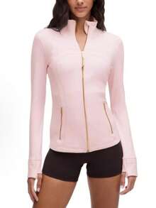 Lululemon Women's Define Jacket Nulu™ | Buttery-Soft Weightless Fabric | Slim Fit Streamlined Athletic Zip-Up | Luxury Studio-To-Street Performance Outerwear - Pink gold zipper - 查看 4