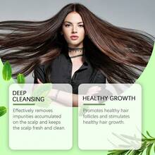 50克迷迭香、茶树和薄荷去屑洗发水 - 海盐深层清洁，草本香氛，清爽舒缓头皮 - 綠色 - 查看 6