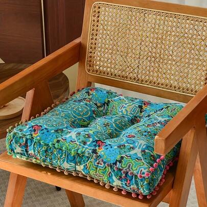 Available In Multiple Colors, This Comfortable And Thick Bohemian-Style, Moroccan-Style Square Cushion, Pillow, And Meditation Mat Is Ultra-Soft, Extremely Comfortable, And Beautifully Thick