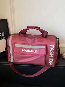 Reflective Trim Sport Duffel Bag | Large Lightweight Travel Tote With Shoe Compartment | Unisex Gym Weekender - Multicolor - View 8