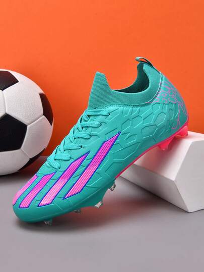 1 par de zapatos de fútbol/fútbol con tachuelas para adultos y jóvenes, de caña baja, suaves para campo de hierba al aire libre, zapatos deportivos profesionales, ligeros, de alto rendimiento, botas de fútbol de campus, disponibles en varios colores