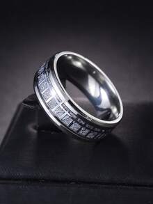 1pc Stainless Steel Silver Cross Ring For Men - Silver - View 7