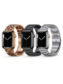 1 pieza Brazalete de acero inoxidable sólido y de moda compatible con Apple Watch de 38mm, 40mm, 41mm, 42mm, 44mm, 45mm, 46mm, 49mm, correa elegante apta para Apple Watch Series Ultra 3/2/1 11 10 9 8 7 SE3 6 5 4 3 2 1, brazalete de reloj inteligente de moda para Apple Watch - 38/40/41/42 mm (S10/11) - Ver 2