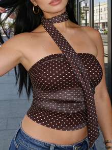 Women Tank Tops & Camis - Dark Brown - View 3